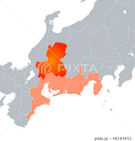 岐阜県地図と東海地方 48283652
