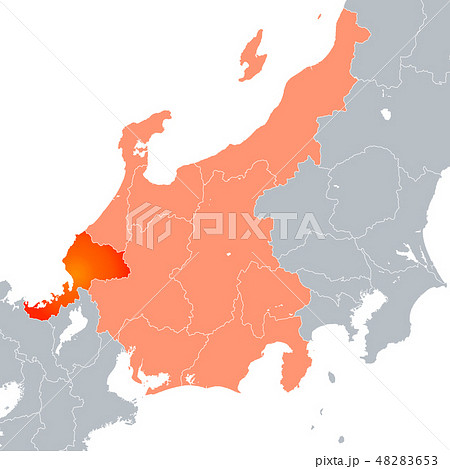 福井県地図と中部地方