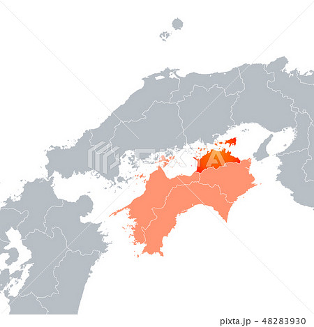 香川県地図と四国地方 48283930