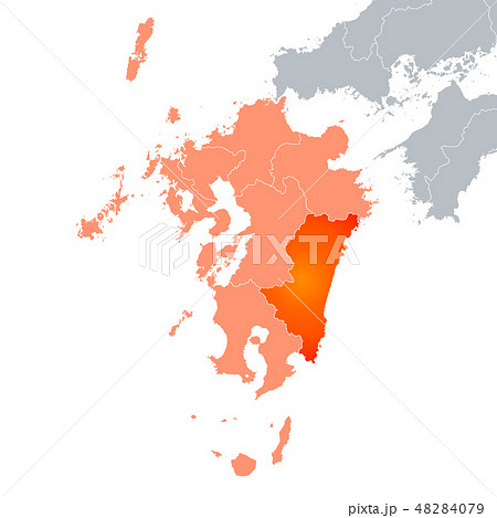 九州 沖縄地方8県の地図イラストを無料ダウンロード
