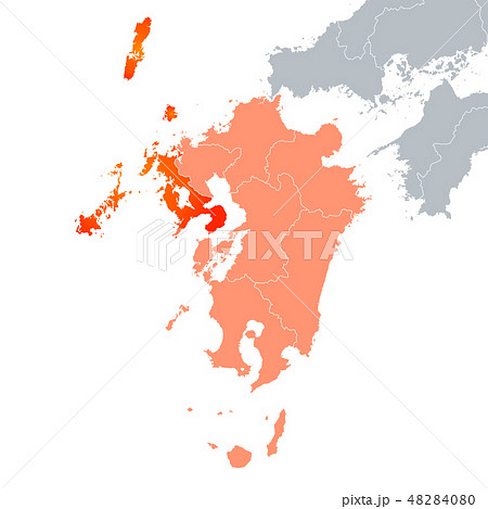 長崎県地図と九州地方 48284080