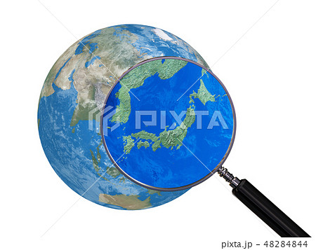 日本　JAPAN　地球　日本地図 48284844