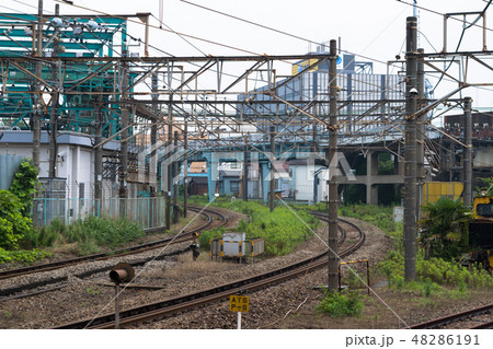 浜川崎駅から見える東海道貨物線、JR貨物、鶴見線、南武線 48286191