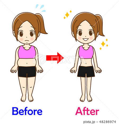 ロイヤリティフリー Before After イラスト サンセゴメ