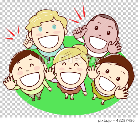 世界の友達のイラスト素材 世界の友達のイラスト素材