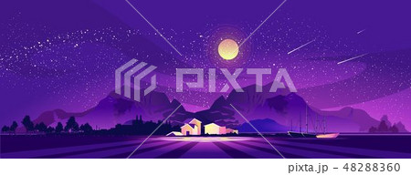 night village in the mountains night village in the mountains 48288360