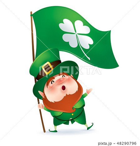 leprechaun in green cylinder hat leprechaun in green cylinder hat 48290796