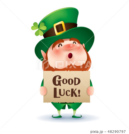 leprechaun in green cylinder hat leprechaun in green cylinder hat 48290797