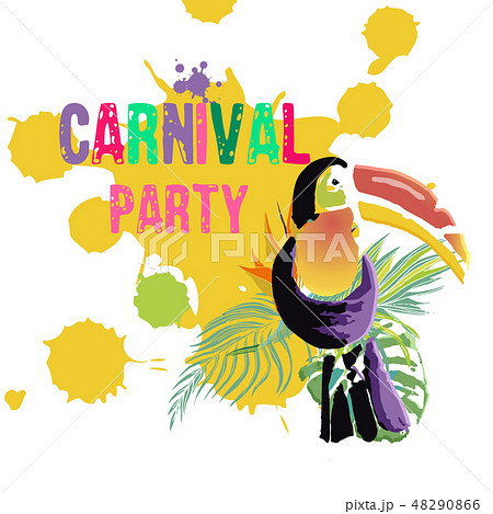 Hand drawn multicolor tropical background Hand drawn multicolor tropical background 48290866