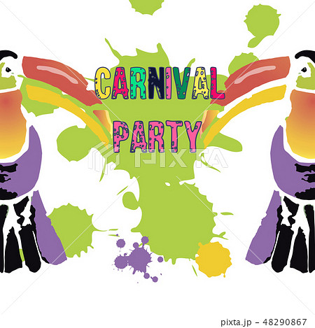 Hand drawn multicolor tropical background 48290867