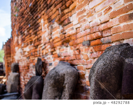 タイ　アユタヤ遺跡の仏像 48292788