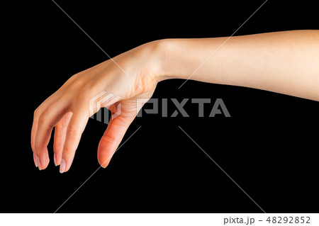Woman hand showing picking up pose or holding... - Stock Photo [48292852] -  PIXTA