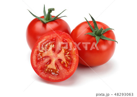 Fresh tomatoes isolated on white 48293063