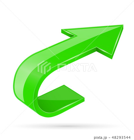 Green 3d shiny arrow Green 3d shiny arrow 48293544