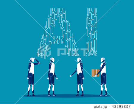 Robot technology future. Concept business Robot technology future. Concept business 48295837