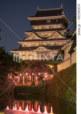 小倉城の夜景【福岡県】 小倉城の夜景【福岡県】 48296954