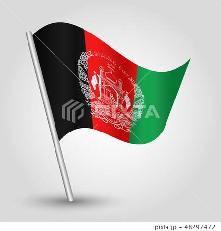 vector waving simple triangle afghan flag vector waving simple triangle afghan flag 48297472