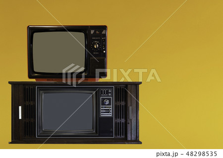 Vintage Television or old retro TV  48298535