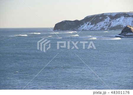 【北海道　厚岸町】冬の厚岸湾と大黒島 48301176