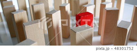 One red winner lottery wood block row One red winner lottery wood block row 48301752