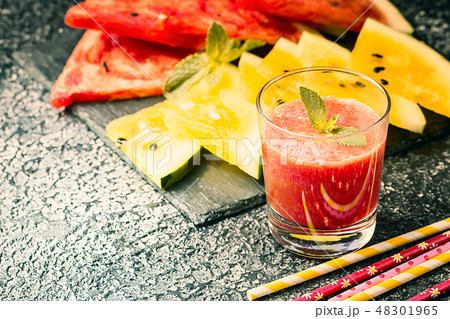 Glass of fresh watermelon juice 48301965