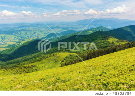 summer landscape in mountains view from the hill summer landscape in mountains view from the hill 48302784