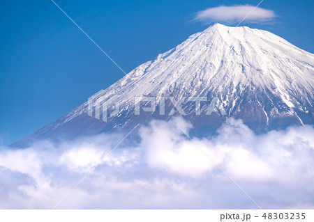《静岡県》富士山・大雲海と笠雲 48303235