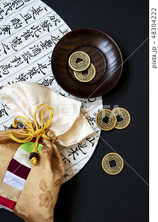 福袋 巾着袋 お金 48304222