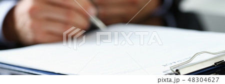 Male arm in suit and tie fill form clipped 48304627