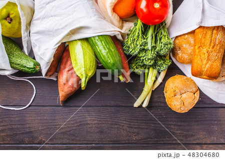 Eco cotton bags with fruits and vegetables Eco cotton bags with fruits and vegetables 48304680