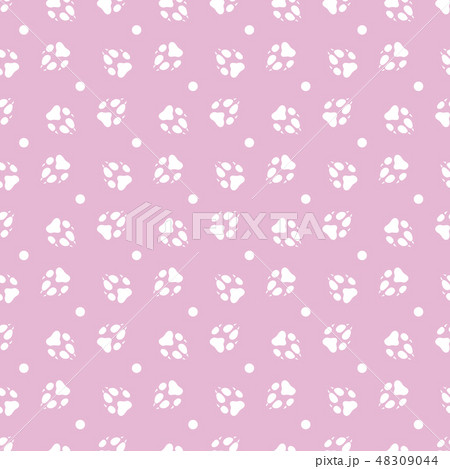 Seamless pattern with dog tracks Animal background 48309044