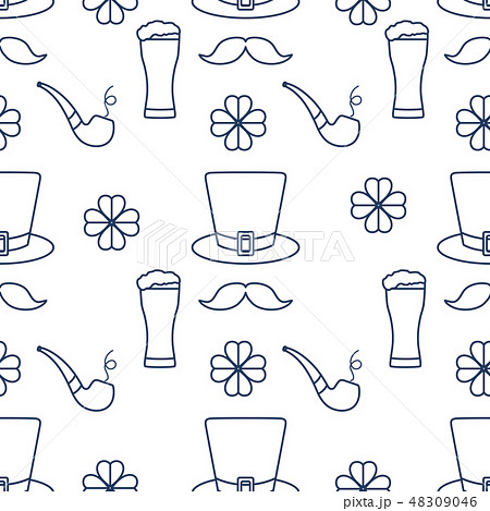 Seamless pattern St. Patrick's Day. Irish vector 48309046
