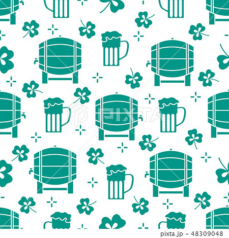 Seamless pattern St. Patrick's Day. Pab. Ireland 48309048