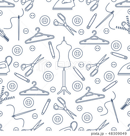 Pattern with tools and accessories for sewing 48309049