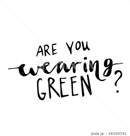 St Patrick s day handwritten quotation poster vector St Patrick s day handwritten quotation poster vector 48309591