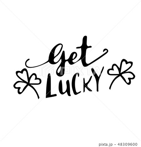 St Patrick s day handwritten quotation poster vector St Patrick s day handwritten quotation poster vector 48309600