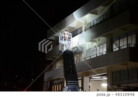 夜間はしご車訓練 48310948