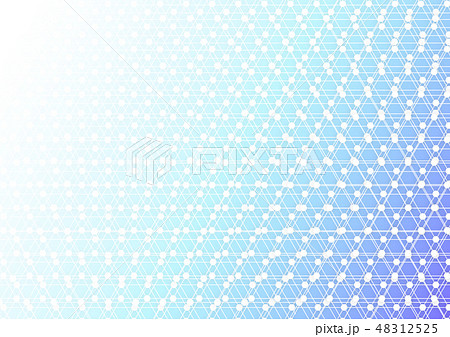 青のネットワークイメージ幾何学模様の背景素材 紫のファンタジーグラデーション 白コピースペースのイラスト素材