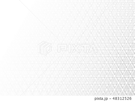 白のネットワークイメージ幾何学模様の背景素材 グレーのグラデーション 白コピースペースのイラスト素材