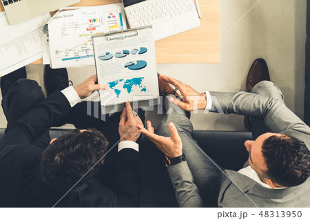 Businessmen are in business meeting in office. Businessmen are in business meeting in office. 48313950