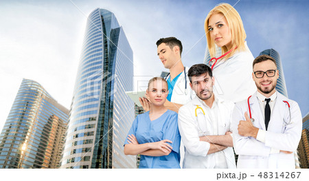 Medical and healthcare doctor people group. Medical and healthcare doctor people group. 48314267
