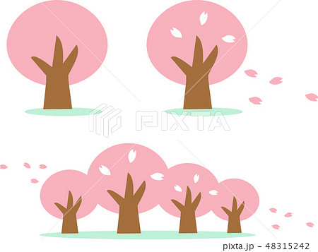 桜の木イラストのイラスト素材