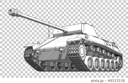 M44タシュ重戦車のイラスト素材