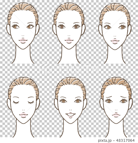 Female skin care facial expression 6 48317064