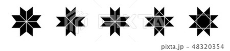 Set of ethnic baltic cross ornamental symbols. Vector illustration. 48320354