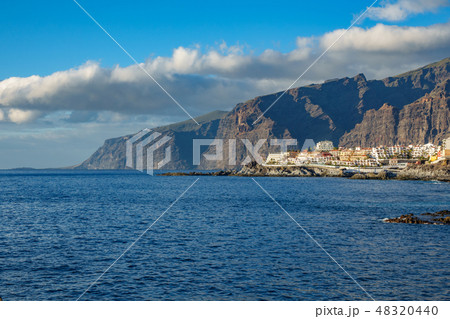 Los Gigantes cliffs and buildings in Tenerife 48320440