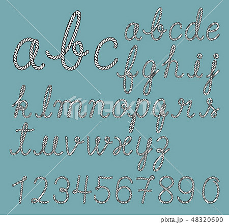 Rope alphabet letter collection. 48320690