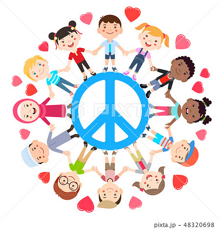 Kids love peace conceptual. 48320698