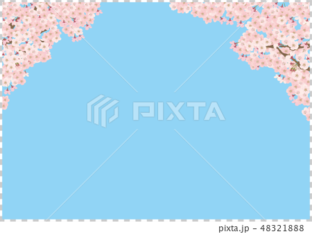 桜 ソメイヨシノ シンプル 背景 イラストのイラスト素材 4218