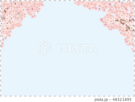 桜 ソメイヨシノ シンプル 背景 イラストのイラスト素材 4215